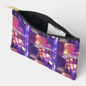 レトロモダンハリウッド映画作家ピンク アクセサリーポーチ (見開き)