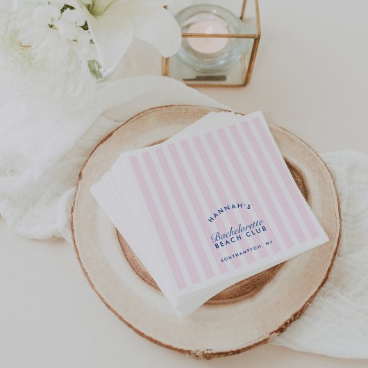 レトロモダンバチェロレッテピンク紙ナプキンス スタンダードカクテルナプキン