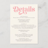 レトロモダンパステル結婚ズ詳細 エンクロージャーカード (正面)