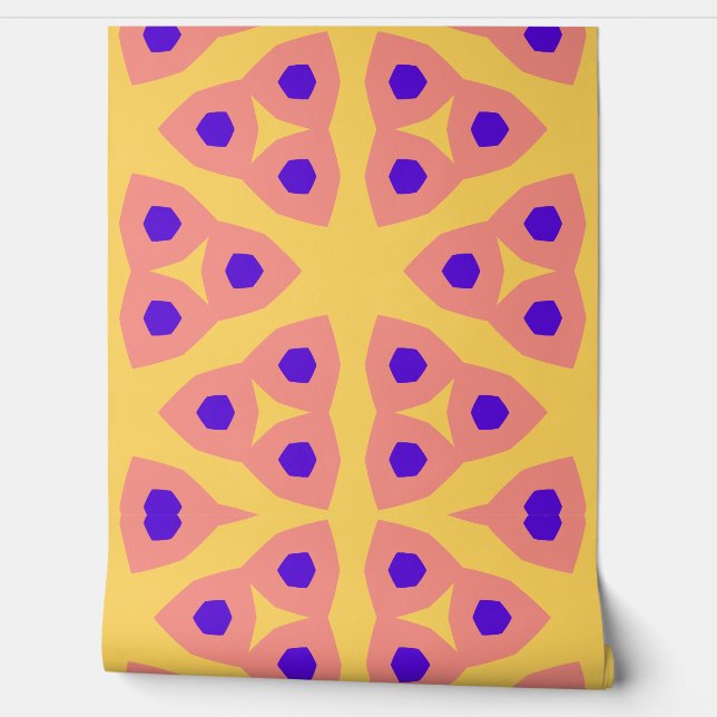 レトロモダンパターン 壁紙 (ほどく)