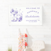 レトロモダンパープルカクテルバチェロレッテ 横断幕 (インサイチュ)