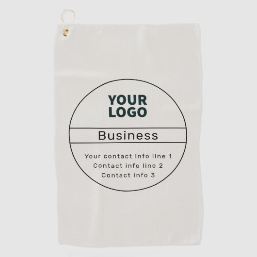 レトロモダンビジネス情報ま連絡たはブランド情報 ゴルフタオル (正面)