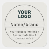 レトロモダンビジネス情報ま連絡たはブランド情報 スクエアシール (正面)