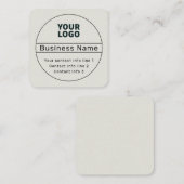 レトロモダンビジネス情報ま連絡たはブランド情報 スクエア名刺 (正面/裏面)