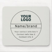 レトロモダンビジネス情報ま連絡たはブランド情報 マウスパッド (正面)