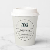 レトロモダンビジネス情報ま連絡たはブランド情報 紙コップ (裏面)