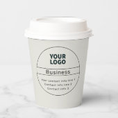 レトロモダンビジネス情報ま連絡たはブランド情報 紙コップ (正面)
