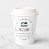 レトロモダンビジネス情報ま連絡たはブランド情報 紙コップ (裏面)