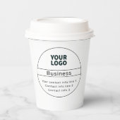 レトロモダンビジネス情報ま連絡たはブランド情報 紙コップ (正面)