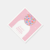 レトロモダンピンクディスコボール70s 80sブライダルシャワー スタンダードカクテルナプキン (角)