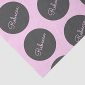 レトロモダンピンク&グレーモダン水玉模様デザイン 薄葉紙 (詳細)