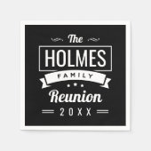 レトロモダンファミリ懇親会ロゴ スタンダードカクテルナプキン (正面)