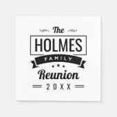 レトロモダンファミリ懇親会ロゴ スタンダードカクテルナプキン (正面)