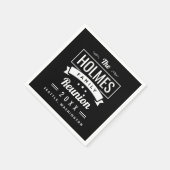 レトロモダンファミリ懇親会ロゴ スタンダードカクテルナプキン (角)