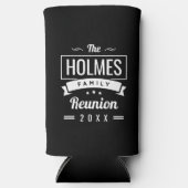 レトロモダンファミリ懇親会ロゴ スリム缶クーラー (正面)