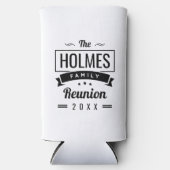 レトロモダンファミリ懇親会ロゴ スリム缶クーラー (正面)