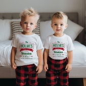 レトロモダンファミリ懇親会ロゴ ベビーボディスーツ