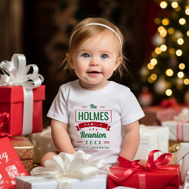 レトロモダンファミリ懇親会ロゴ ベビーボディスーツ