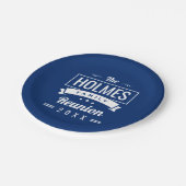 レトロモダンファミリ懇親会ロゴ ペーパープレート (アングル)