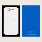 レトロモダンブラックイヤリングディスプレイカード (正面&裏面)