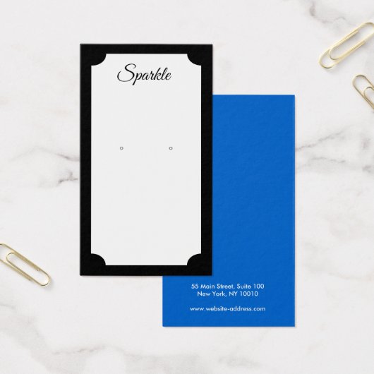 レトロモダンブラックイヤリングディスプレイカード (オフィス)