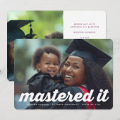 レトロモダンマスターIt 2写真卒業 案内状 (正面/裏面)