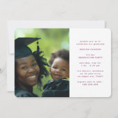 レトロモダンマスターIt 2写真卒業 案内状 (裏面)