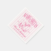 レトロモダンマルガリタスアンドマトリモンバストライプのハ スタンダードカクテルナプキン (角)