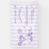 レトロモダンマルガリタスアンドマトリモンバストライプのハ 横断幕 (縦)