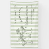 レトロモダンマルガリタスアンドマトリモンバストライプのハ 横断幕 (縦)