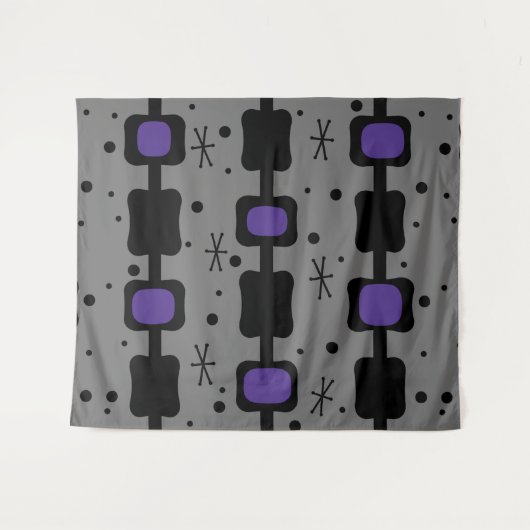 レトロモダンミッドカラムボックスインディゴ タペストリー (正面(横))