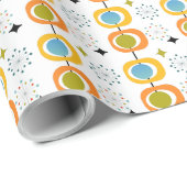 レトロモダンミッドセンチュリースターバストパターン ラッピングペーパー (ロールコーナー)