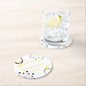 レトロモダンミッドセンチュリースターバスト結婚ズ ラウンドペーパーコースター (インサイチュ)