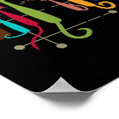 レトロモダンミッドセンチュリールック猫50年代60年代スタイル ポスター (角)