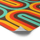 レトロモダンミッドセンチュリー抽象芸術 ポスター (角)