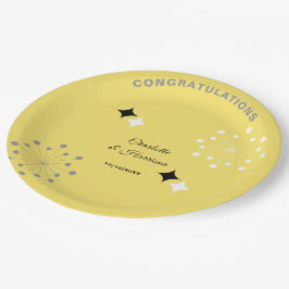 レトロモダンミッドセンチュリー結婚ズ ペーパープレート