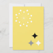 レトロモダンミッドセンチュリー結婚式招待状 招待状 (裏面)