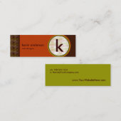 レトロモダンミニカード スキニー名刺 (正面/裏面)