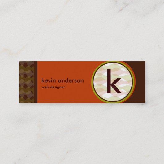 レトロモダンミニカード スキニー名刺 (正面)