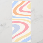 レトロモダンミニマリストパステルサマー結婚ズ メニュー (裏面)