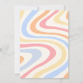 レトロモダンミニマリストパステルサマー結婚ズ 招待状 (裏面)