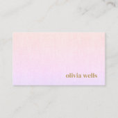 レトロモダンミニマリストピンクグラデーション 名刺 (正面)