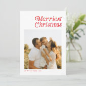 レトロモダンメリークリスマスフォト シーズンカード (スタンド正面)