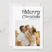 レトロモダンメリークリスマスフォト シーズンカード (正面)