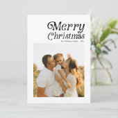 レトロモダンメリークリスマスフォト シーズンカード (スタンド正面)