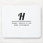 レトロモダンモノグラムおよびビジネス(またはその他)情報 マウスパッド (正面)