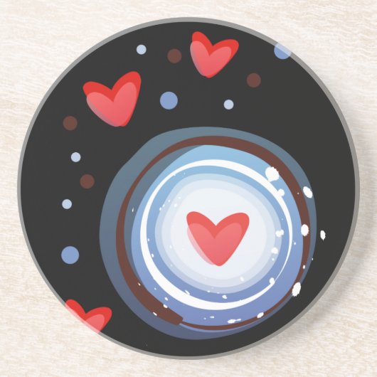 レトロモダンラブサークル コースター (正面)