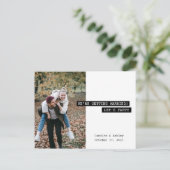 レトロモダンラベルメーカー日付写真おもしろいの保存 ポストカード (スタンド正面)