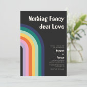 レトロモダンレインボー70sダーク結婚ズ 招待状 (スタンド正面)