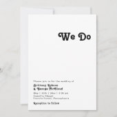 レトロモダンレタリングウィドー結婚式招待状 招待状 (正面)
